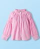 Under Fourteen Only Full Sleeves Striped Top - Pink