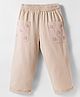 Under Fourteen Only Floral Embroidered Pant - Beige