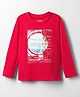 Under Fourteen Only Full Sleeves Basketball Printed Tee - Maroon