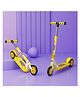 Kidsmate Play Ride 3-Wheel Metal Kick Scooter for Kids | Adjustable Height, Foldable & Lightweight | Safe & Fun Outdoor Ride-On Toy for Boys & Girls For Age 3+ yrs, Max User Weight 50 Kg - Yellow