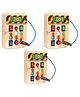 Clapstore Toys Montessori Spark Switch Busy Board with LED Light, Sensory Montessori Toy for Toddlers 1-6 Years, Educational Travel Toy for Boys & Girls, (PACK OF 3),Beige