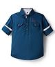 TONYBOY Cotton Woven Full Sleeves Solid Kurta Style Shirt - Blue