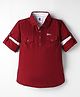 TONYBOY Cotton Woven Full Sleeves Solid Kurta Style Shirt - Maroon