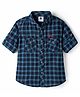 TONYBOY Cotton Woven Full Sleeves Checked Shirt - Navy Blue