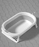 Babyhug Foldable Baby Bathtub - Grey - Free Size| Ideal for Infants & Toddlers| For Boys & Girls| Drain Plug| Non-slip Base| Travel Friendly| Compact Fold for Easy Storing