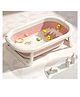Babyhug Foldable Baby Bathtub - Pink - Free Size| Ideal for Infants & Toddlers| For Boys & Girls| Drain Plug| Non-slip Base| Travel Friendly| Compact Fold for Easy Storing