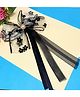 SKD Floral Designed Bow Applique  Detailed Hair Clip - Black
