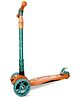 LuvLap  3-Wheel Kick Scooter with LED Lights Adjustable Height Easy-Grip Handlebars -  Green & Orange