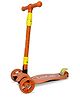 LuvLap  3-Wheel Kick Scooter with LED Lights Adjustable Height Easy-Grip Handlebars -   Orange & Yellow