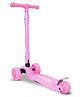 LuvLap  3-Wheel Kick Scooter with LED Lights Adjustable Height Easy-Grip Handlebars -  Pink