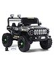 Concrete Kids Battery-Operated Ride-On Jeep with Remote Control & Music - Black| LED Lights| Openable Doors| Comfortable Seat| Forward & Reverse|Rechargeable Battery|Toy for 2 to 5 yrs Boys & Girls