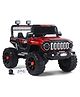 Dino Kids Battery-Operated Ride-On Jeep with Remote Control & Music - Red| LED Lights| Openable Doors| Comfortable Seat| Forward & Reverse|Rechargeable Battery|Toy for 2 to 5 yrs Boys & Girls