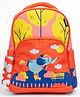 Kicups Buddy Bags School Bag for Kids Lightweight, Durable, Spacious Backpack for Boys & Girls | Ideal for School & Outdoor Use JUNGLE GYM - Orange Height 14.5 Inches