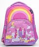 Kicups Buddy Bags School Bag for Kids Lightweight, Durable, Spacious Backpack for Boys & Girls | Ideal for School & Outdoor Use (Age 3+ Years) - 14.5 - Inches - WHIMSICAL WONDERLAND - Pink