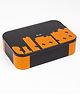 Kicups MUNCHIE MAGIC   Plastic Lunch Box|BPA Free|Leak Resistant|3 Compartments|Perfect for School Kids & Outdoors - Little Builders - Black
