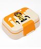 Kicups TUMMY TREAT   Plastic Lunch Box|BPA Free|Leak Resistant|7 Compartments|Perfect for School Kids & Outdoors -  Little Builders - Cream