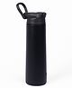 Kicups Stainless Steel Water Bottle Insulated Sipper FlexiFlow Water Bottle Travel Gym School Thurmus Hot and Cold bottle Black - 750 ml