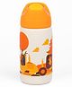 Kicups Stainless Steel Water Bottle Little Cup  water bottle steel For School Kids  350 ml  Little Builders - Peach