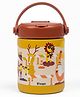 Kicups Food Jar | Hot/Cold Food for Toddlers | Soup | Food Flask | Food Storage Traveling box, 488 ML, Stainless Steel - Little Builders - Brown