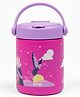 Kicups 488ml Stainless Steel Insulated Food Jar for Kids | Hot & Cold Food Storage Thermos for Toddlers | Leak-Proof Soup Lunch Box | Travel-Friendly Food Flask  Whimsical Wonderland - Pink