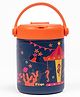 Kicups Food Jar | Hot/Cold Food for Toddlers | Soup | Food Flask | Food Storage Traveling Box 488 ML Stainless Steel Fin Fiesta - Blue