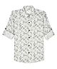 Charchit Cotton Woven Full Sleeves Floral Printed Shirt - Cream