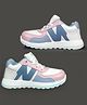 NEW STEPS Colour Blocked & Mesh Detailed With Lace Up Sneakers - Pink