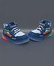 NEW STEPS Colour Blocked With Velcro Closure & Lace Up LED Shoes - Blue