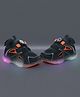 NEW STEPS Mesh Detailed & Colour Blocked WIth Button Closure LED Shoes - Black