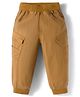 Little Kangaroos Twill Woven Full Length Solid Color Jeans - Khaki