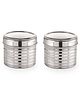 Sizzle Stainless Steel Canisters/Dabba/ Storage Containers for kitchen with See Through Lid |Roxy- 800 ml each | Silver- 2 pcs