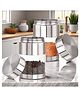Sizzle Stainless Steel See Through Transparent Storage Container Jar/Canisters/Dabba/Food Storage for kitchen |Dzire- 850 ml each | Silver- 2 pcs