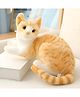 Tickles Musical Cat with Meow Meow Sound Soft Stuffed Plush Animal Toy for Kids Boys & Girls Birthday Gift (Color: Yellow; Size: 28 cm)