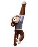 Tickles Long Sleeve Monkey Hanging Soft Stuffed Plush Animal Toy for Kids Boys & Girls Birthday Gift (Size: 60 cm Color: Blue)