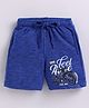 Parrot Crow Cotton Knit Bike Printed Shorts - Royal Blue