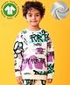 Anthrilo Fleece Knit Full Sleeves Ready For That Text Printed  Sweatshirt - White