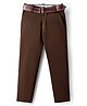 Rikidoos Solid Pant With Belt -  Coffee