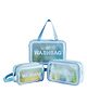New Pinch  Cosmetic Wash Bag Makeup Pouch Travel Transparent Toiletry Zipper Wash Bag with Handle Household Grooming Kit Portable Organizer Pouch for Women & Men and kids  -3 pcs. set - COLOR MAY VARY