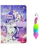 New Pinch  Combo of Unicorn Magentic Lock Diary with Unicorn Fur Pen for Kids Birthday Return gifts random color dispatch