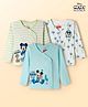 Babyhug Disney Interlock Knit Full Sleeves Jhablas with Mickey Mouse Graphics Pack of 3 - Multicolour