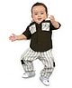 MASHUP Cotton Woven Full Sleeves Striped Hooded Shirt & Coordinating Pant Set - Olive
