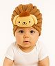 The little lookers Wool Knit Puppy Applique Detailed Turban Cap - Beige - Circumference - 36 Cm