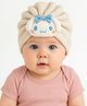 The little lookers Wool Knit Bunny Applique Detailed Turban Cap - White -Circumference - 36 Cm