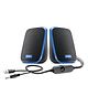 Intex Tech IT-120 2.0 Channel Desktop Speaker with 10W Powerful Sound, USB Powered, 3.5mm Jack, In-Line Volume Control, Loud & Compact Design, Portable for Laptop, Computer, Mobile  Blue