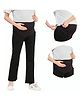Mama & Bebe Denim Knit Mild Washed Maternity Jeans - Black