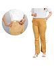 Mama & Bebe Cotton Woven Solid Maternity Pant - Fawn