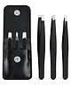 Gleva Stainless Steel Tweezer for Hair Removal, Eyebrow Plucker With Case for Facial Hair - 3 Pcs