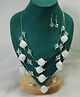 Kamule Snowdrop Designed Layered Jewellery Set - Off White-