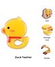 COZY VIBES Baby Silicone Lightweight Teether for Infant, 100% Food Grade Silicone, Easy Grip, 3 Months+ -PACK OF 1 - YELLOW