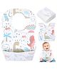 COZY VIBES Disposable Bibs, 10 Pcs Disposable Bibs Baby with Food Catcher Pocket, Waterproof Baby Feeding Bib, Adjustable Baby Bib for Toddlers Boys Girls Travel Outdoor